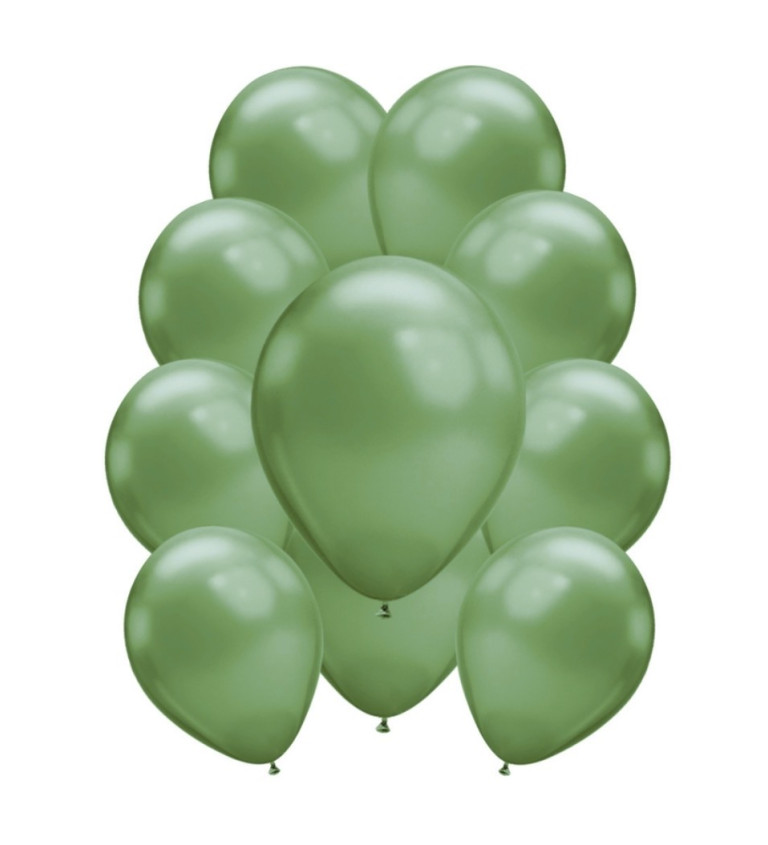 Chrómové latexové balóniky - Zelené