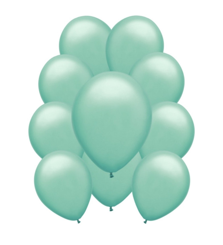 Latexové balóniky metalické - Tyrkysové