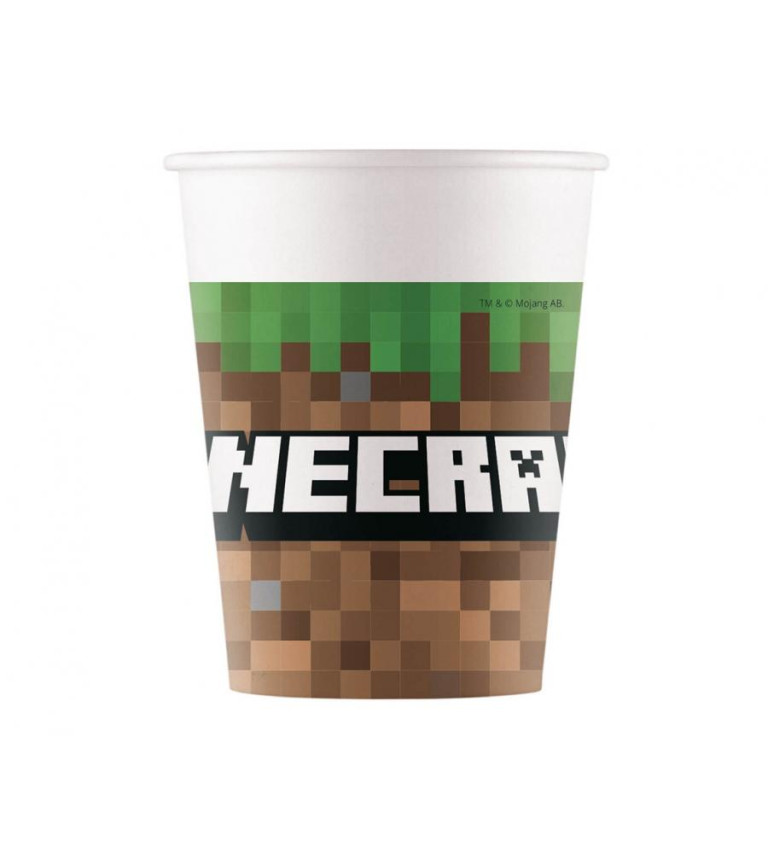 Papierové kelímky Minecraft 8 ks