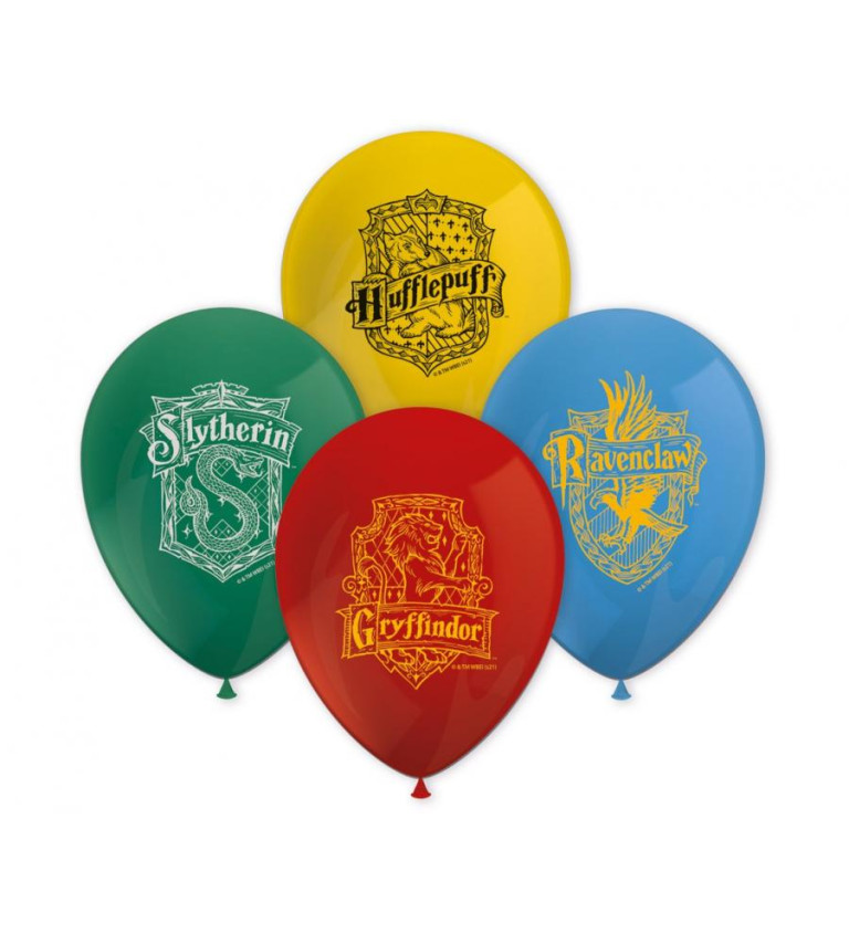 Súprava latexových balónikov: Harry Potter Hogwarts Houses