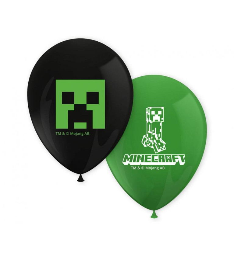Sada latexových balónikov: Minecraft Creeper