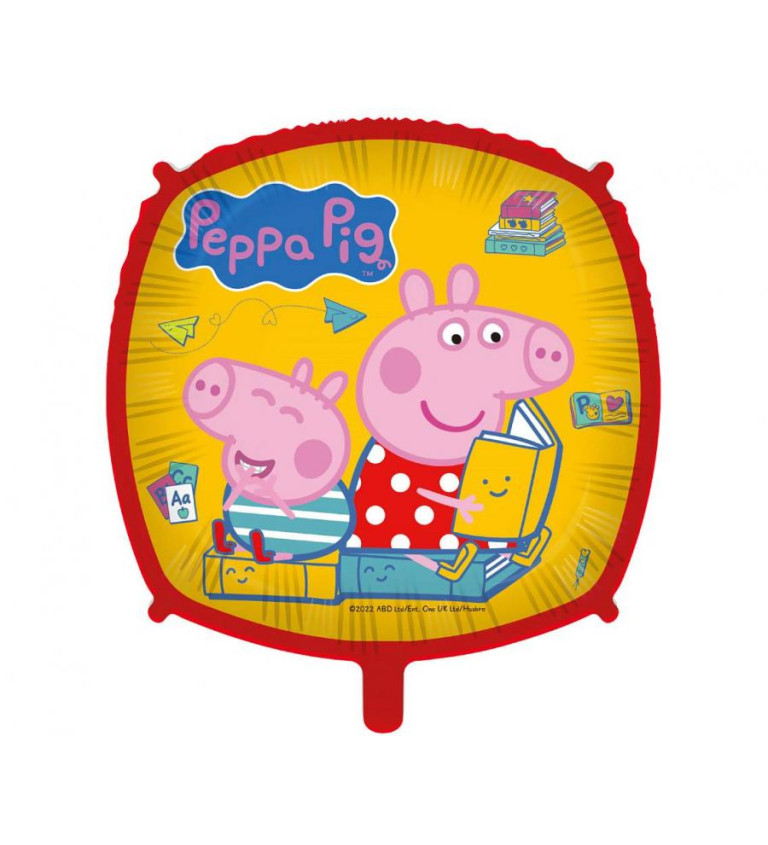 Peppa Pig – fóliový balónik štvorcového tvaru